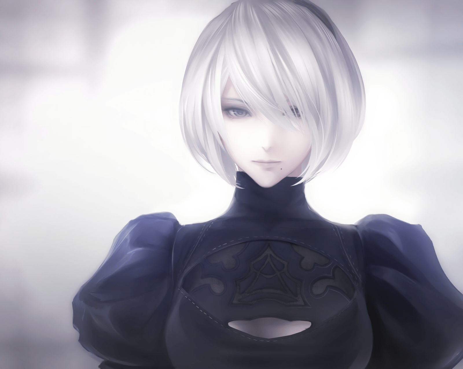 Download Headband Blue Eyes White Hair Short Hair YoRHa No.2 Type B