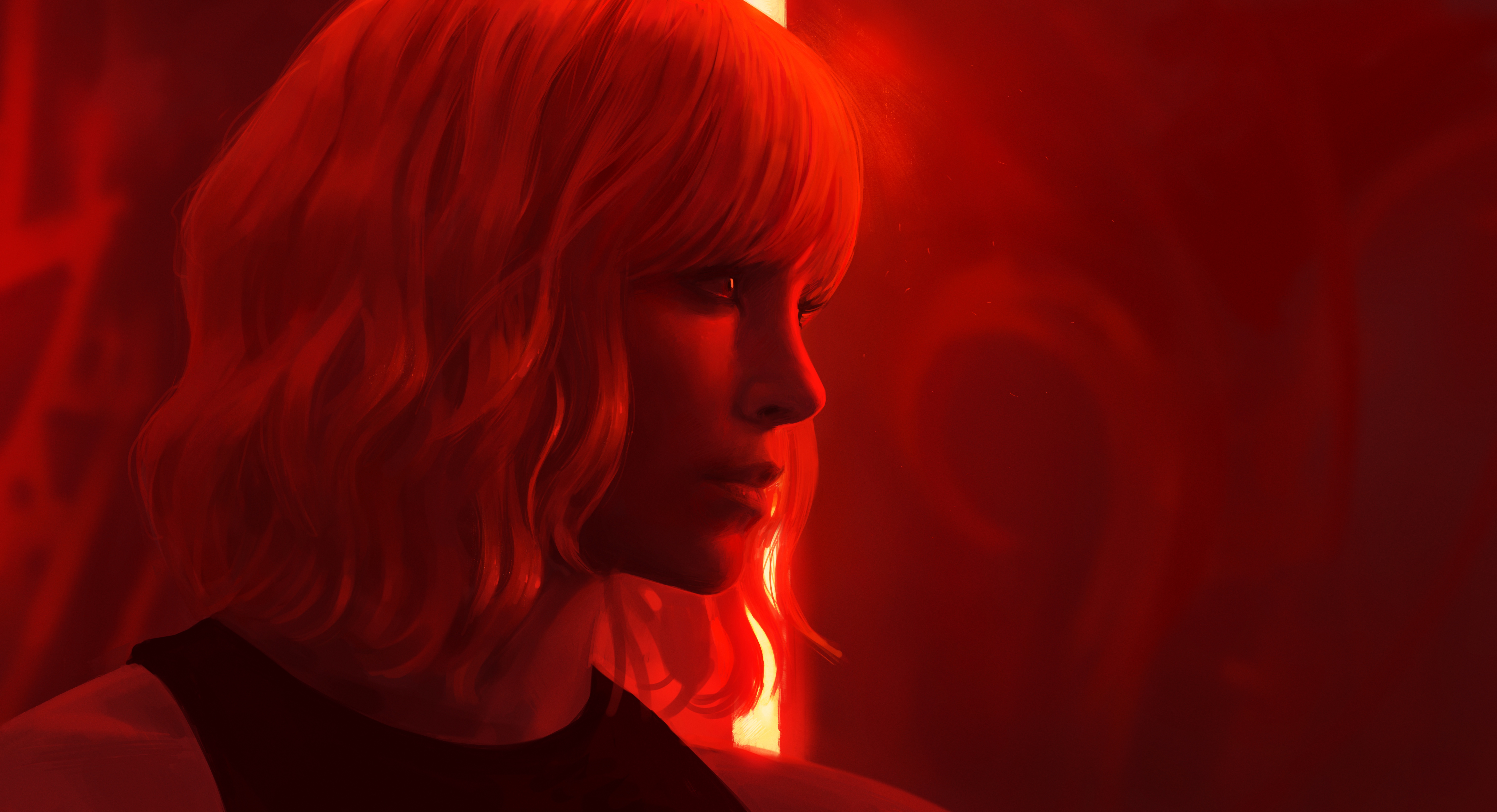 Atomic Blonde 5k Retina Ultra HD Wallpaper Background Image