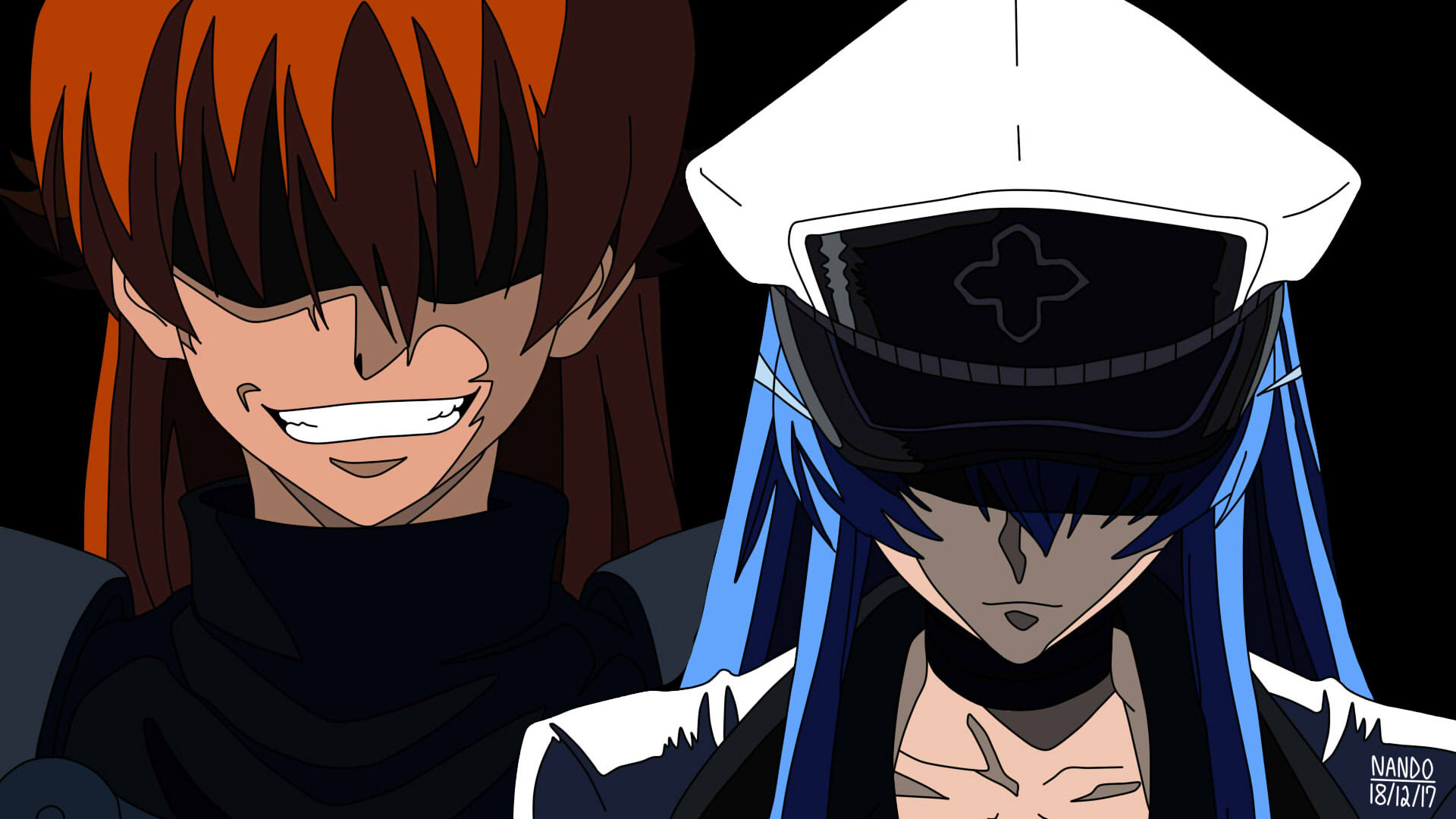 Akame ga Kill Esdeath and Seryu HD Wallpaper
