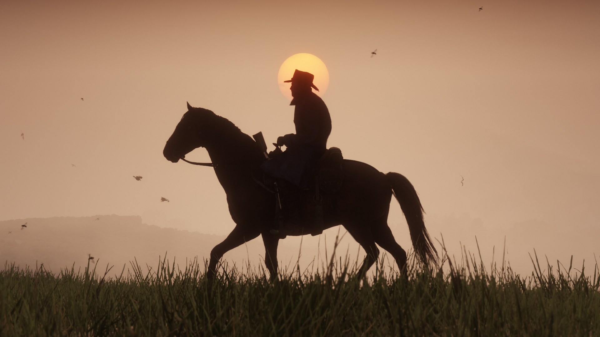 Red Dead Redemption 2 HD Wallpaper Sunset Rider