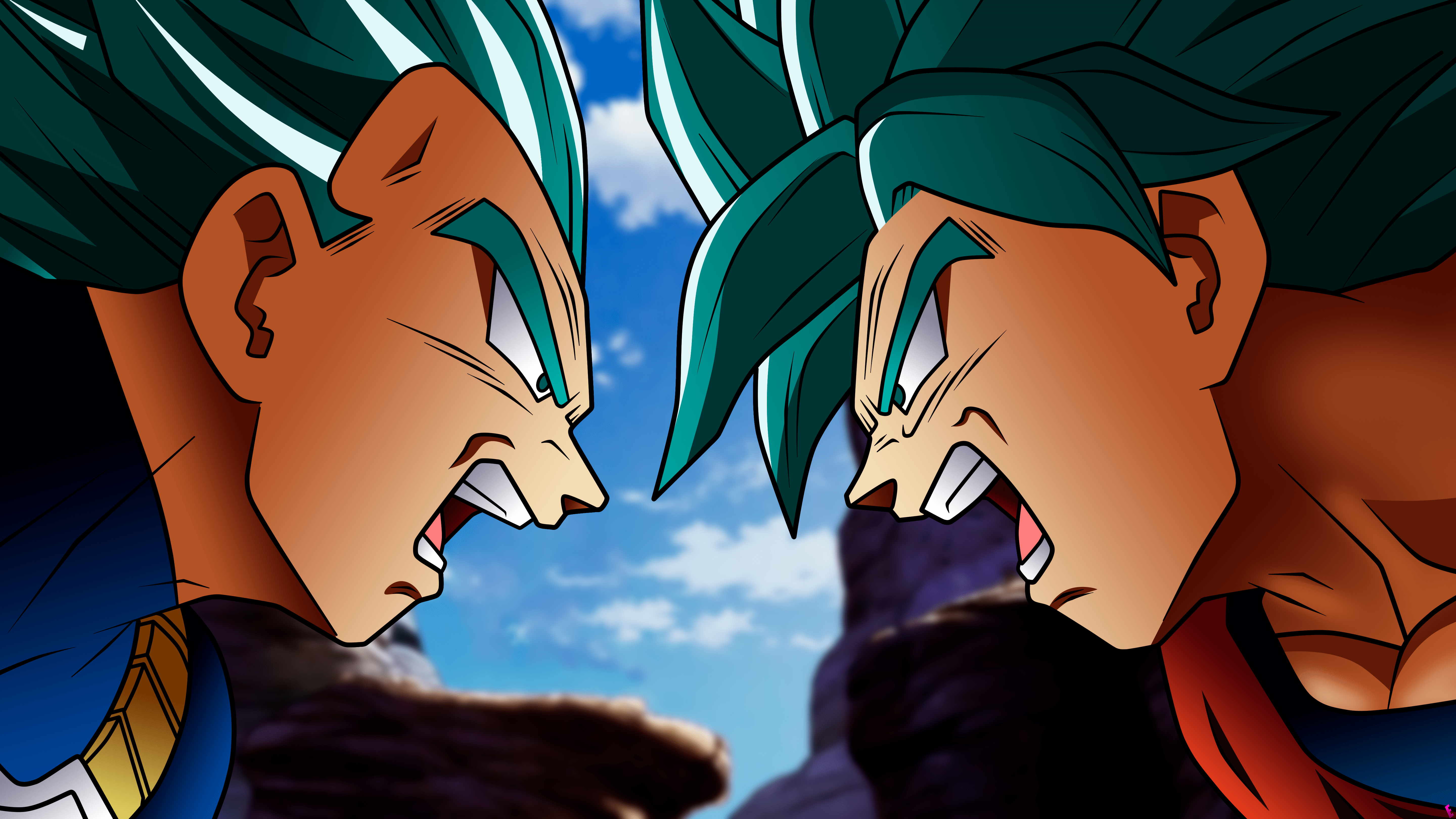 Goku VS Vegetta 5k Retina Ultra HD Wallpaper Background Image