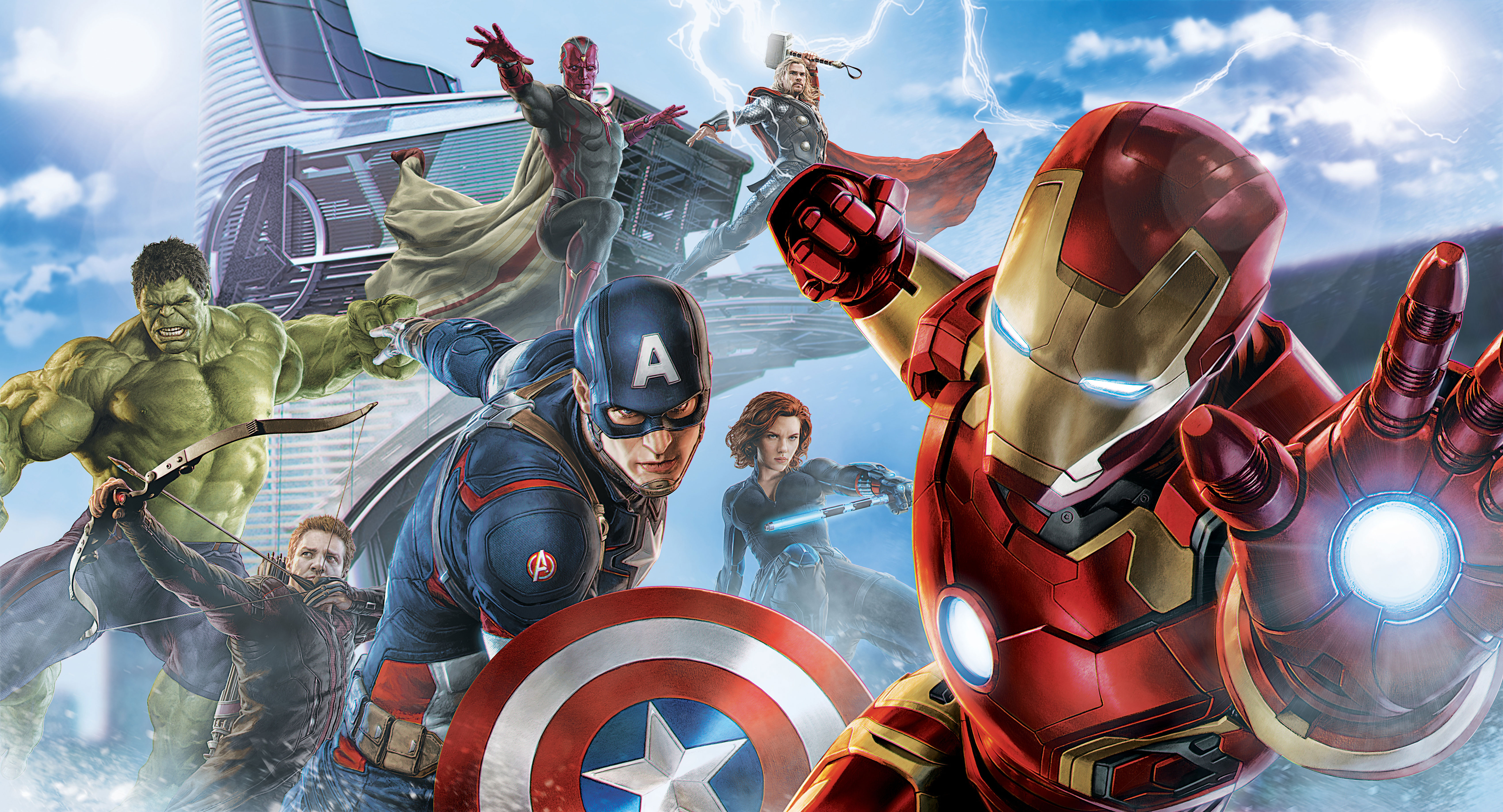 Los Vengadores 5k Retina Ultra Fondo de pantalla HD Fondo de Escritorio 6800x3676 ID