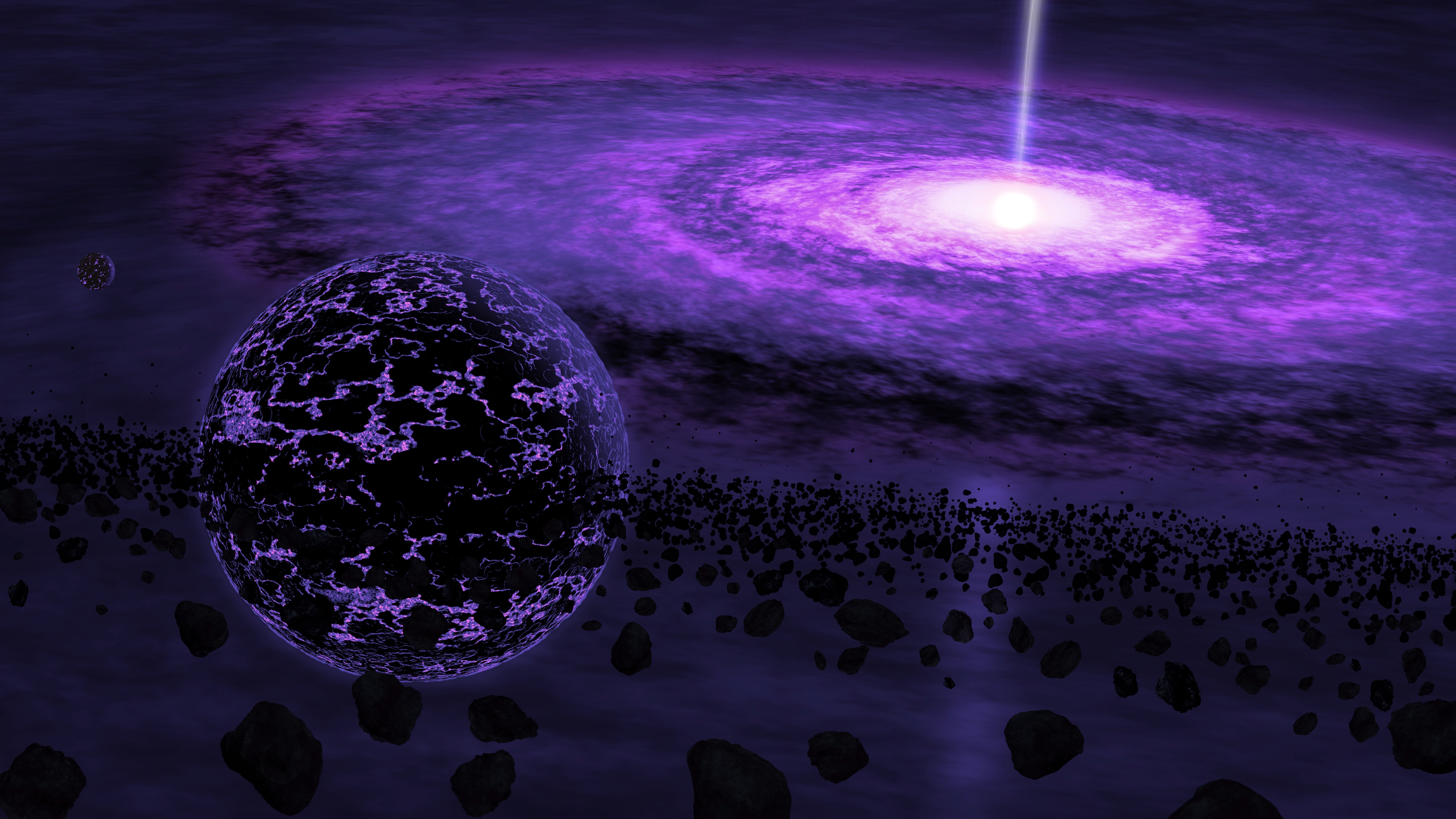 Purple Cosmos 8k Ultra HD Wallpaper Background Image