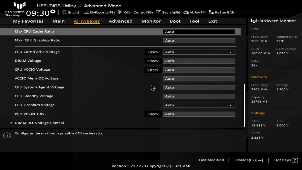 Asus TUF B560MPLUS WIFI BIOS Screenshots