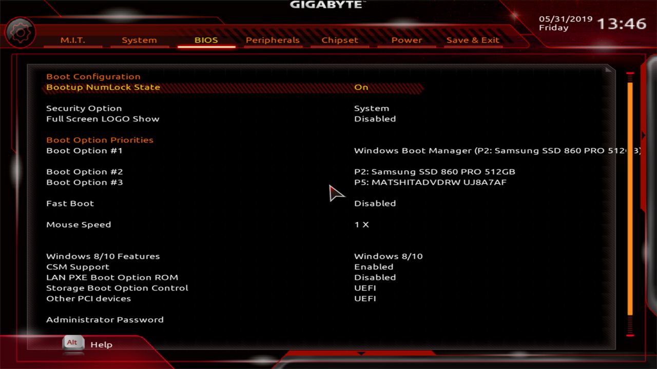 Gigabyte Reset Bios Screen
