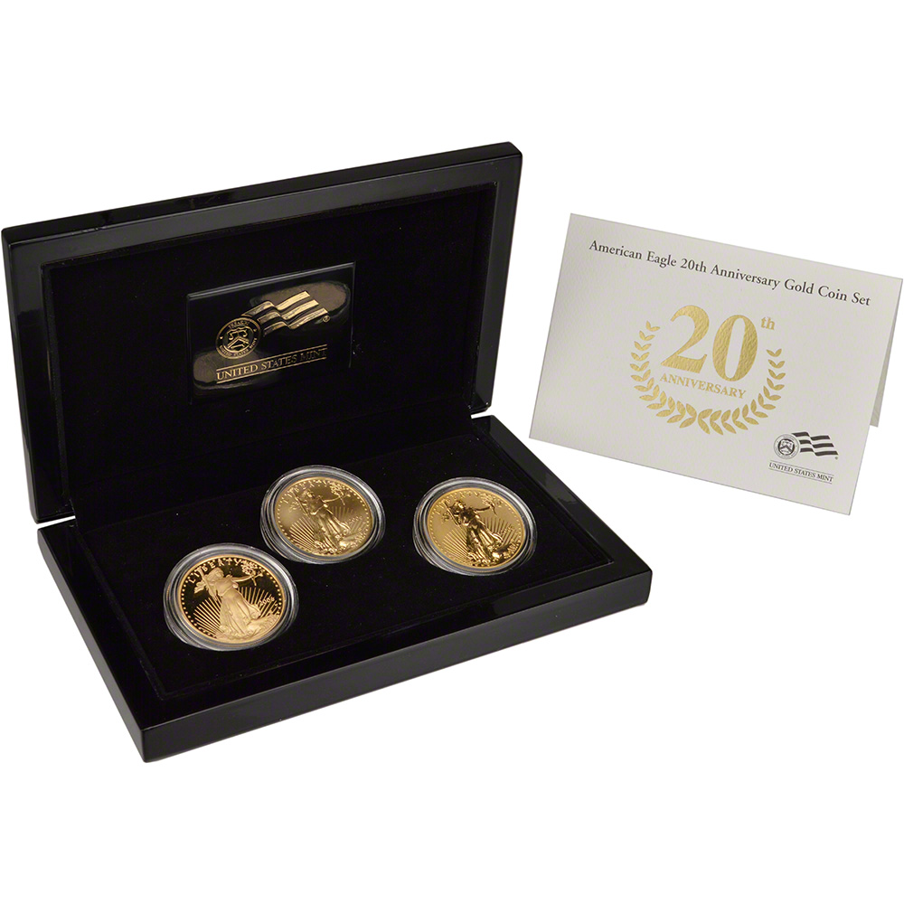 2006W US American Gold Eagle 20th Anniversary ThreeCoin Set eBay