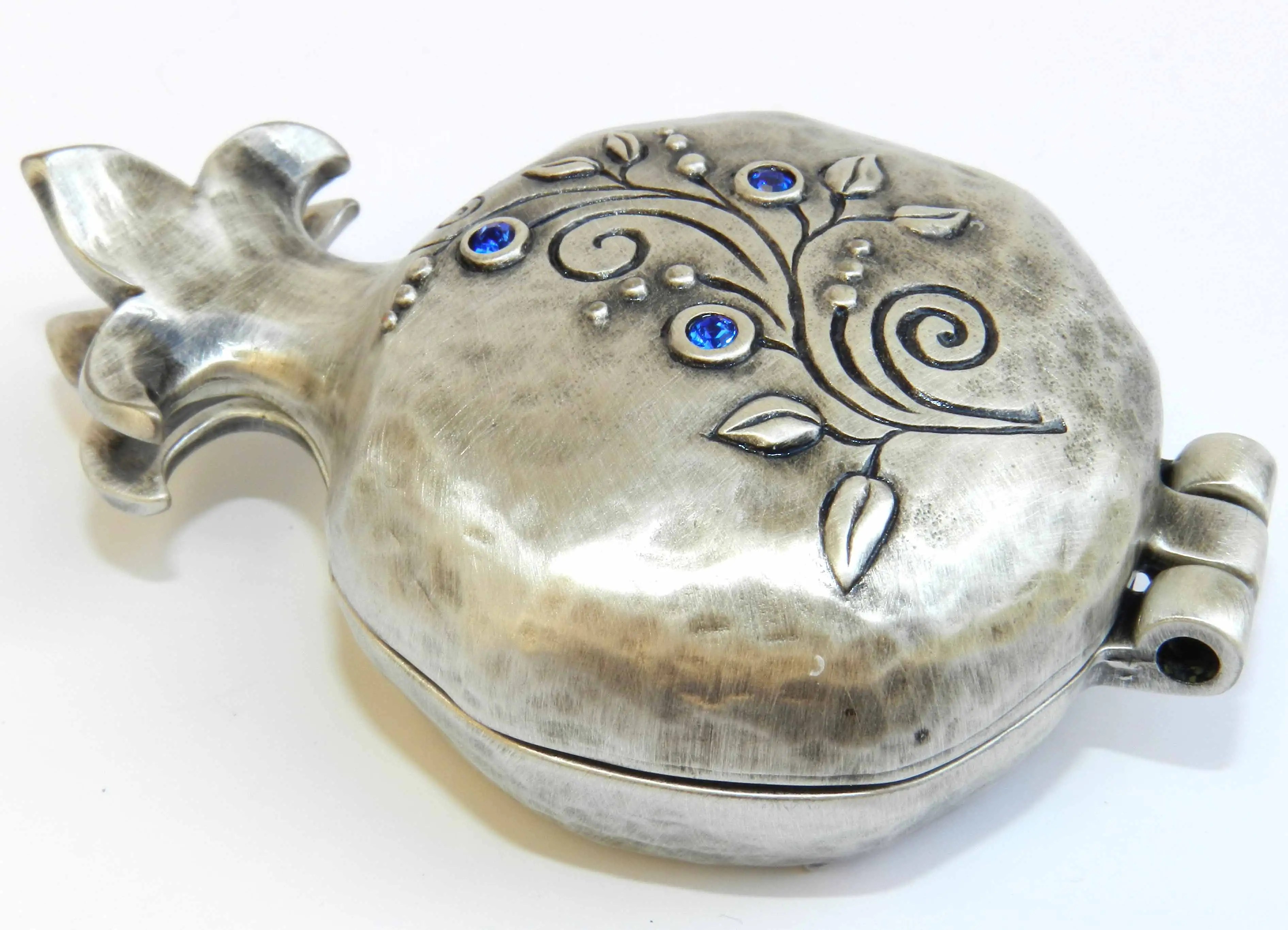 Jewish Judaica Silver Pomegranate Travel Candlesticks Candle Holders