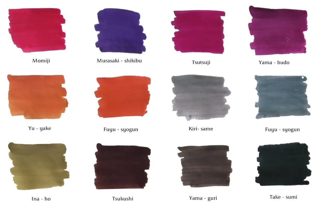 Pilot Iroshizuku Full Line (24 Inks) Ink Comparisons The Fountain