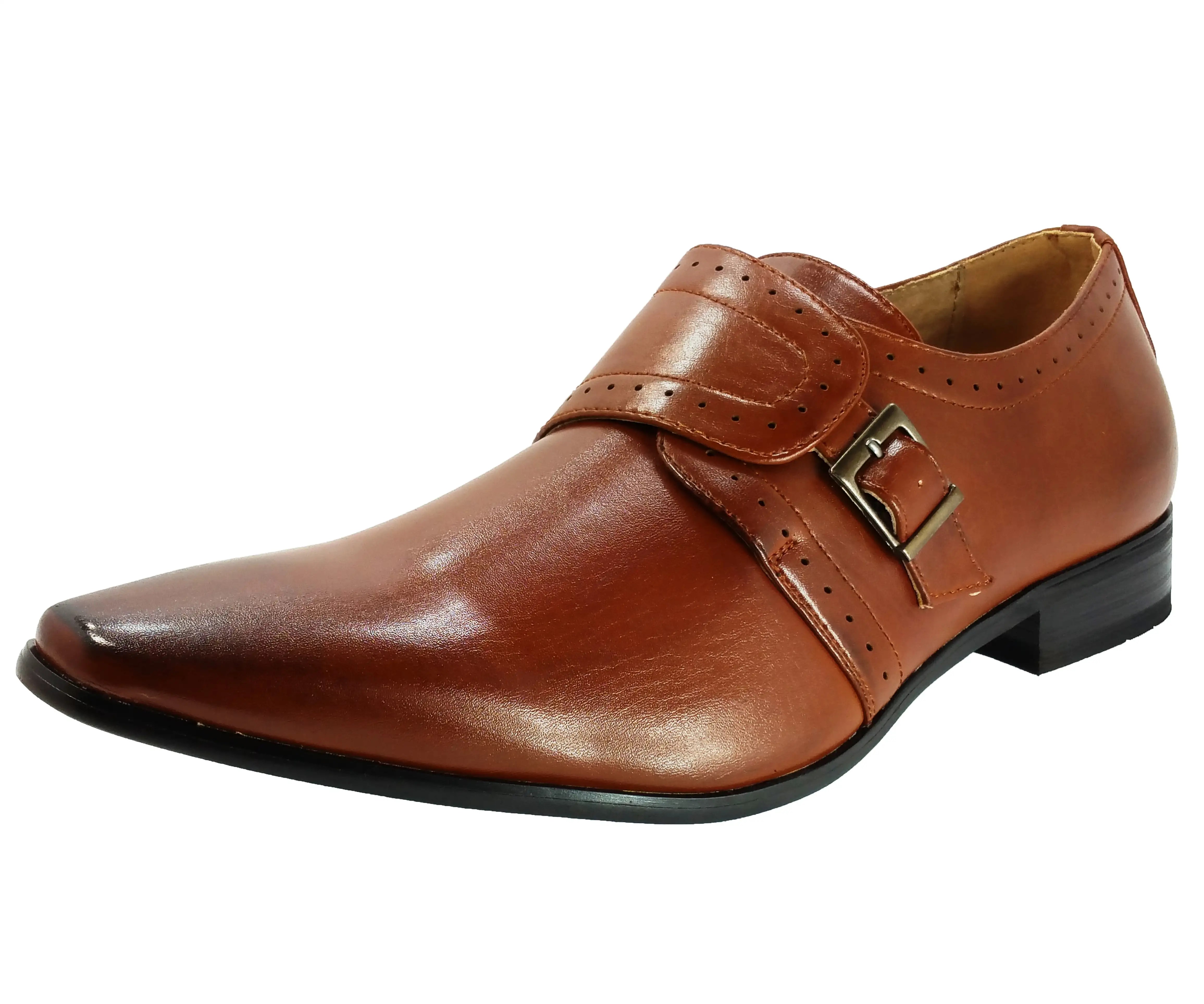 Italian Men's Dress Shoes Majestic Cognac Loafer Leather Lining Pointed Toe