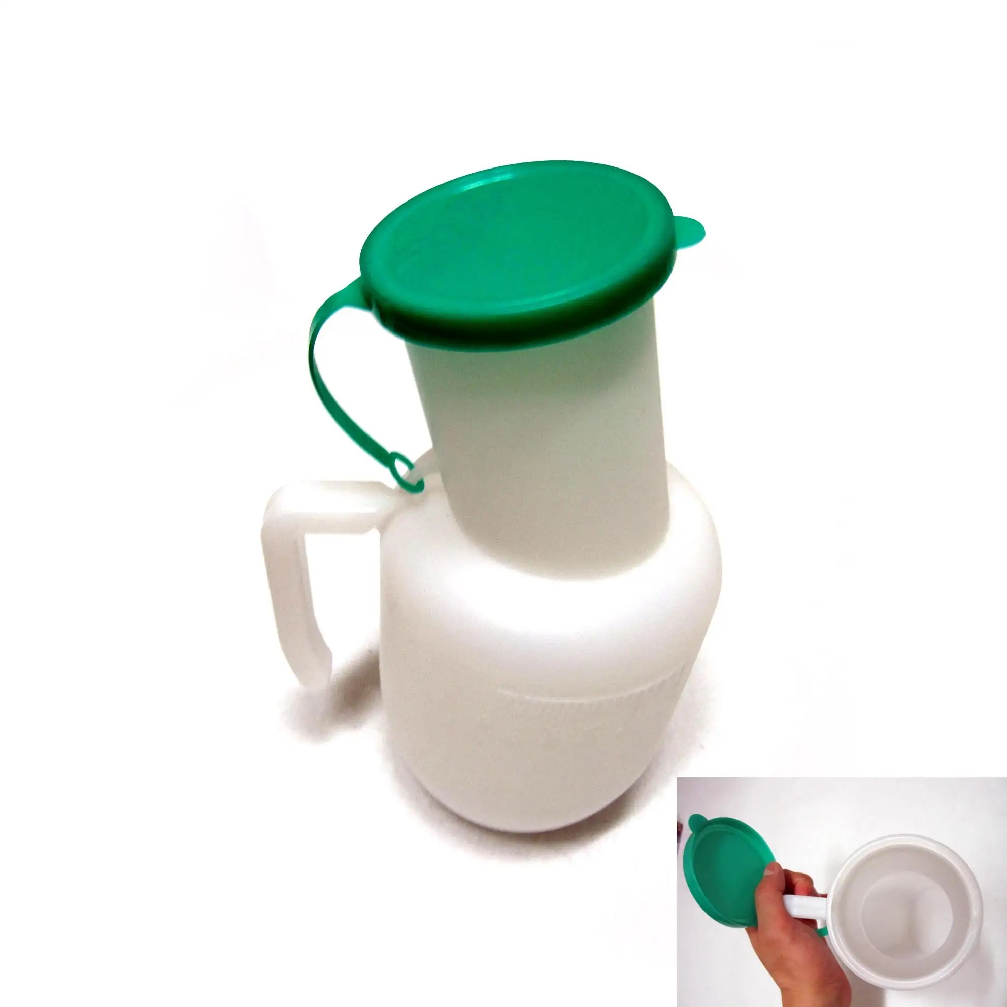 Male Bed Pan For Pee Handhold Pot Urinal With Cap Travel Mini Toilet Nursing New eBay