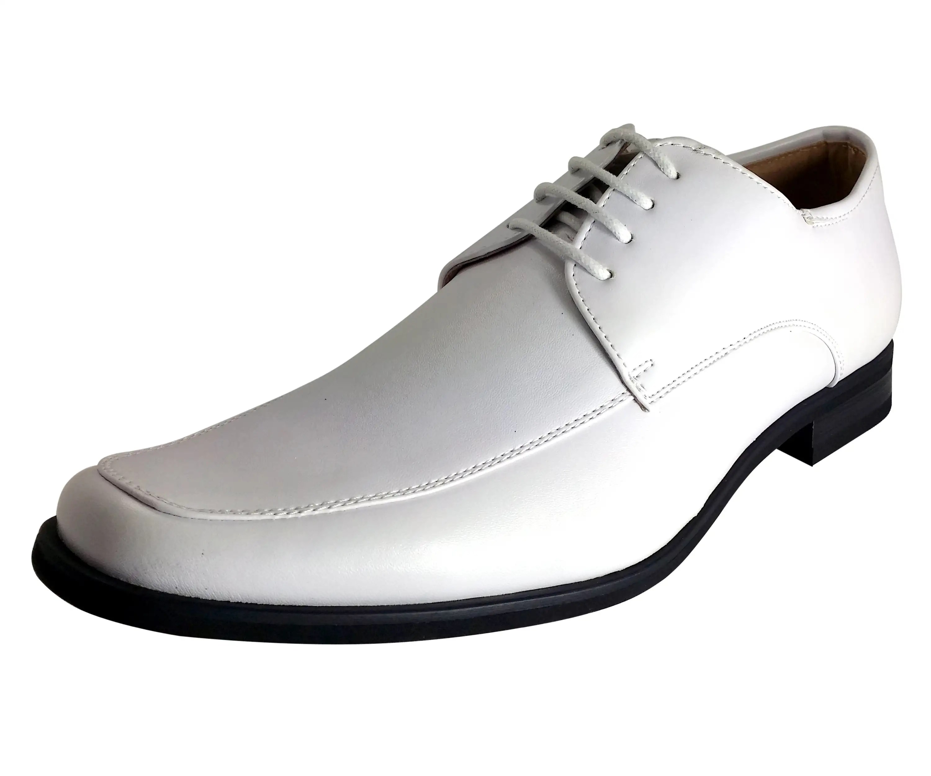 Men’s Dress Shoes Majestic White Wedding Prom Oxford Lace up Leather Lining eBay