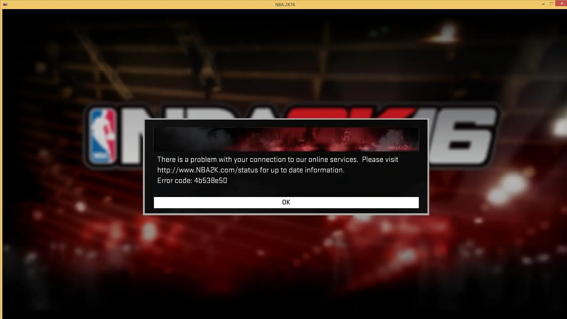 Error Code 4b538e50 NBA 2K16 General Discussions