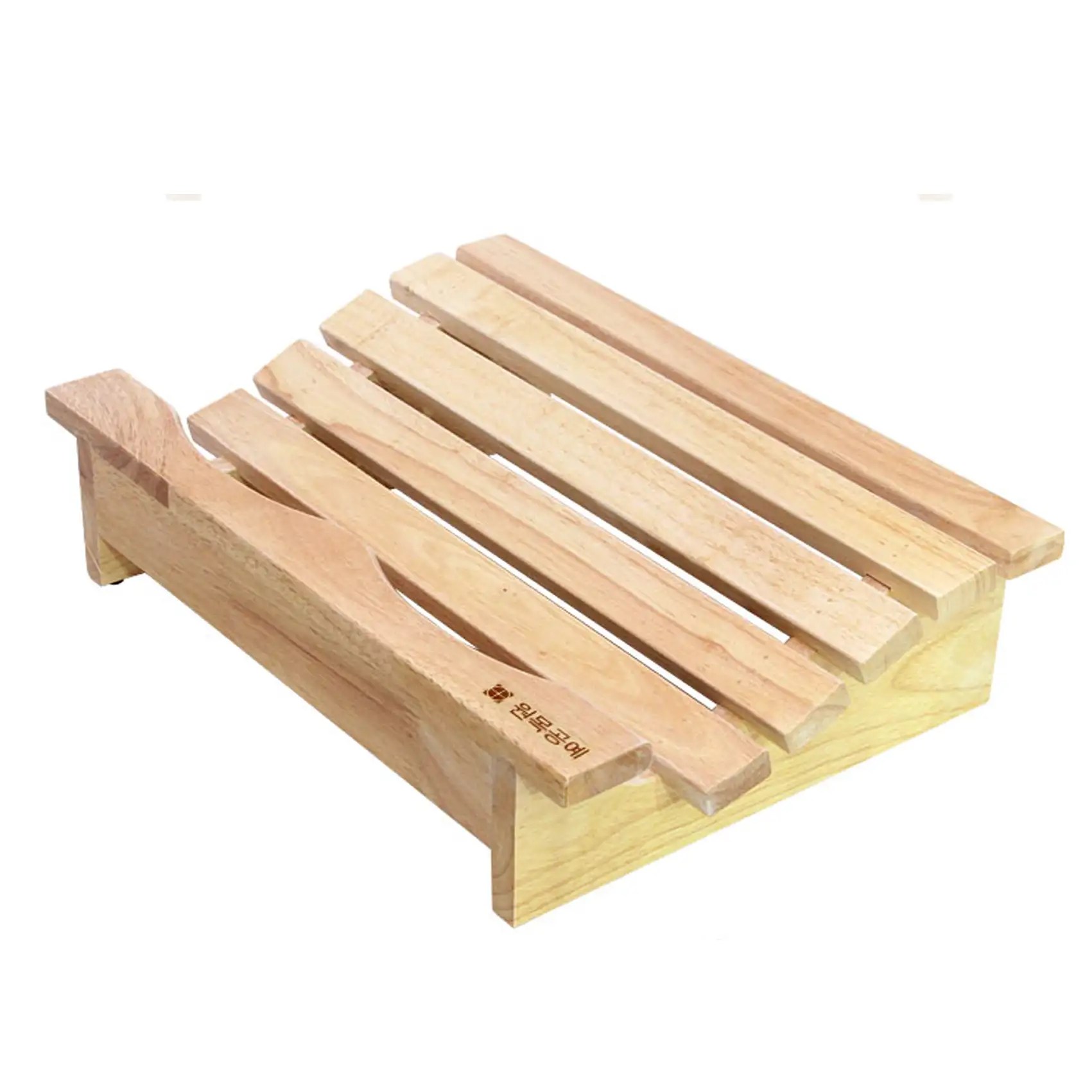 Ergonomic Rubber Wood Foot Rest Foot Comfort Stool Foot Care Office