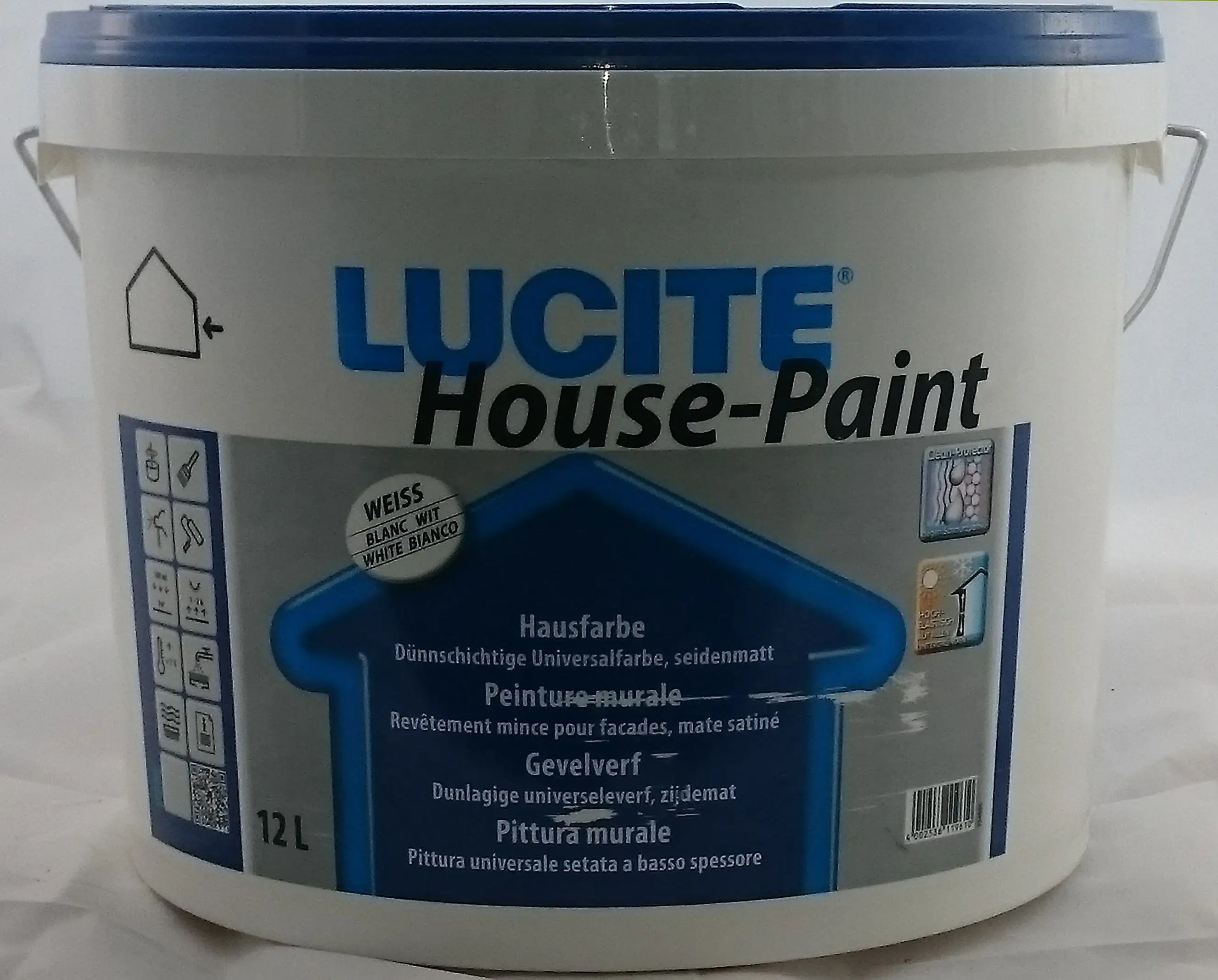 (20,10€/L) Lucite House Paint weiß 5 Liter Fassadenfarbe Außenfarbe eBay