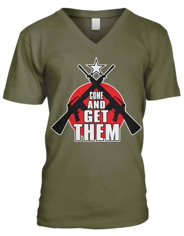 Come and Get Them AR15 Guns 2nd Amendment Mens Vneck T