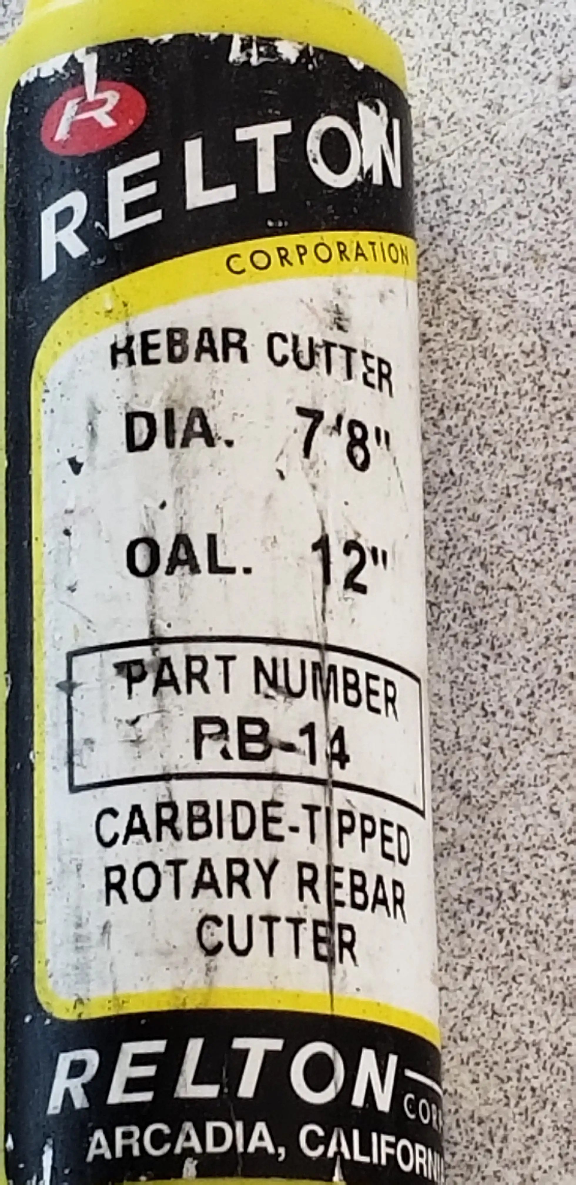 Relton RB14 7/8" RotaryOnly Rebar Eater StraightShank 691160871182