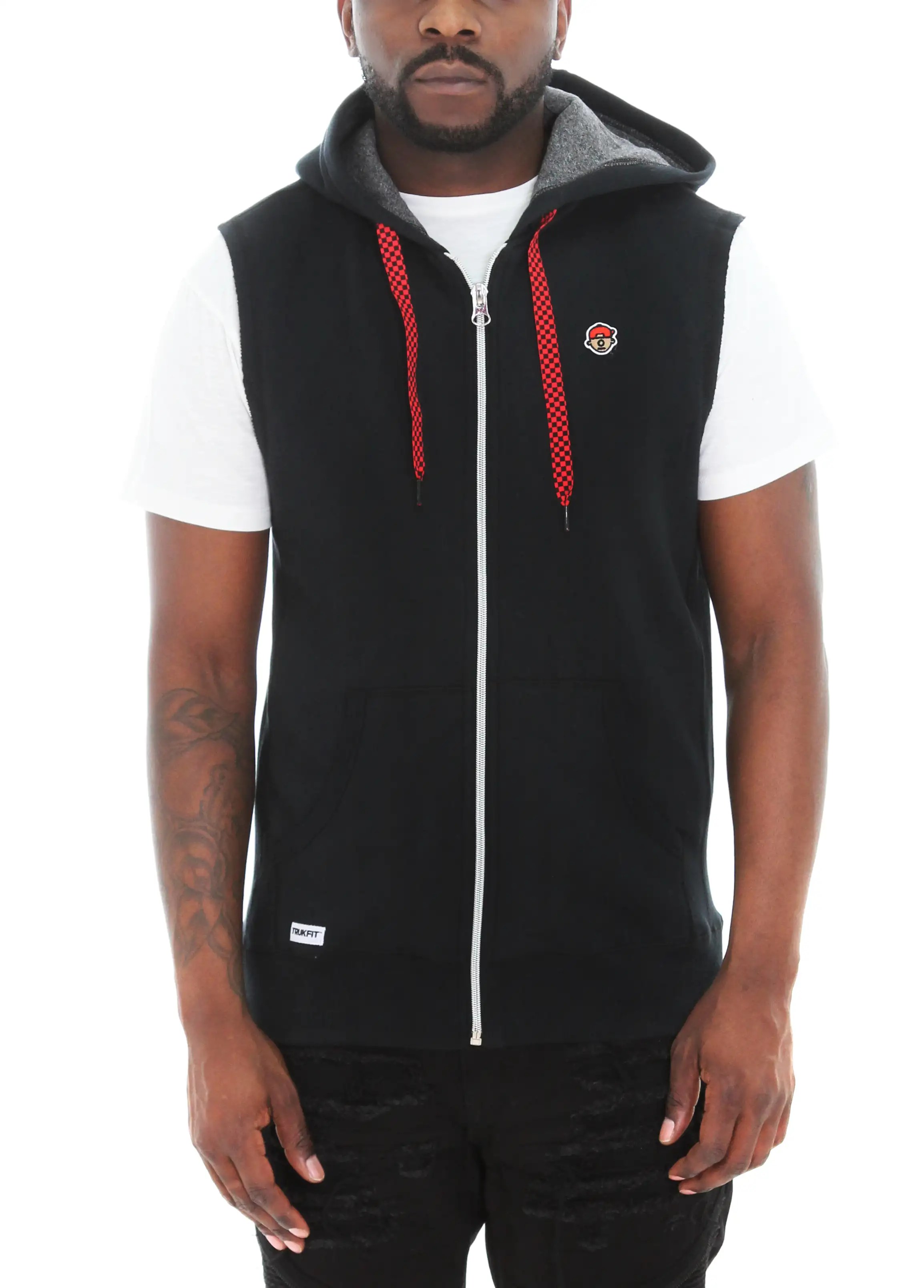 Trukfit Men's Just Truk It Fleece Zip Up Sleeveless Hoodie Vest eBay