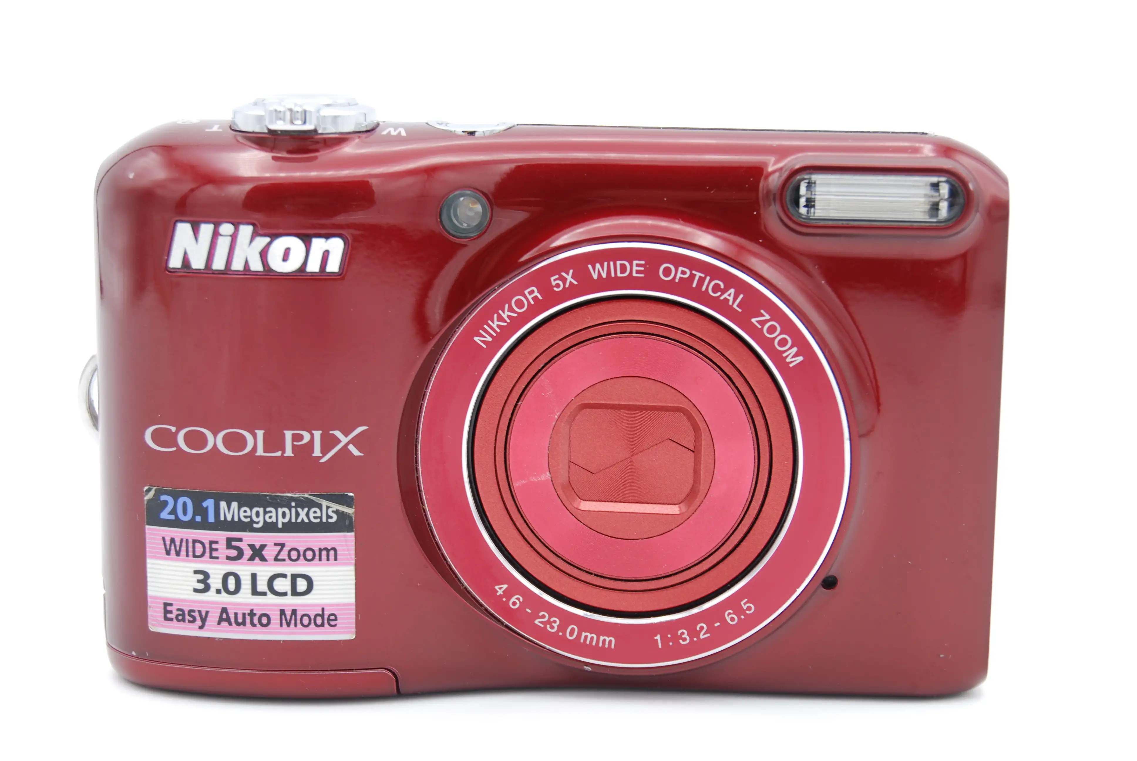 NIKON COOLPIX L28 20.1MP 3''SCREEN 5x ZOOM DIGITAL CAMERA RED