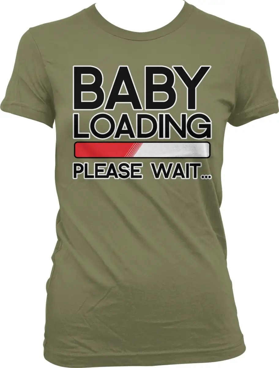 Baby Loading Please Wait Pregnancy Expecting Funny Juniors Tshirt eBay