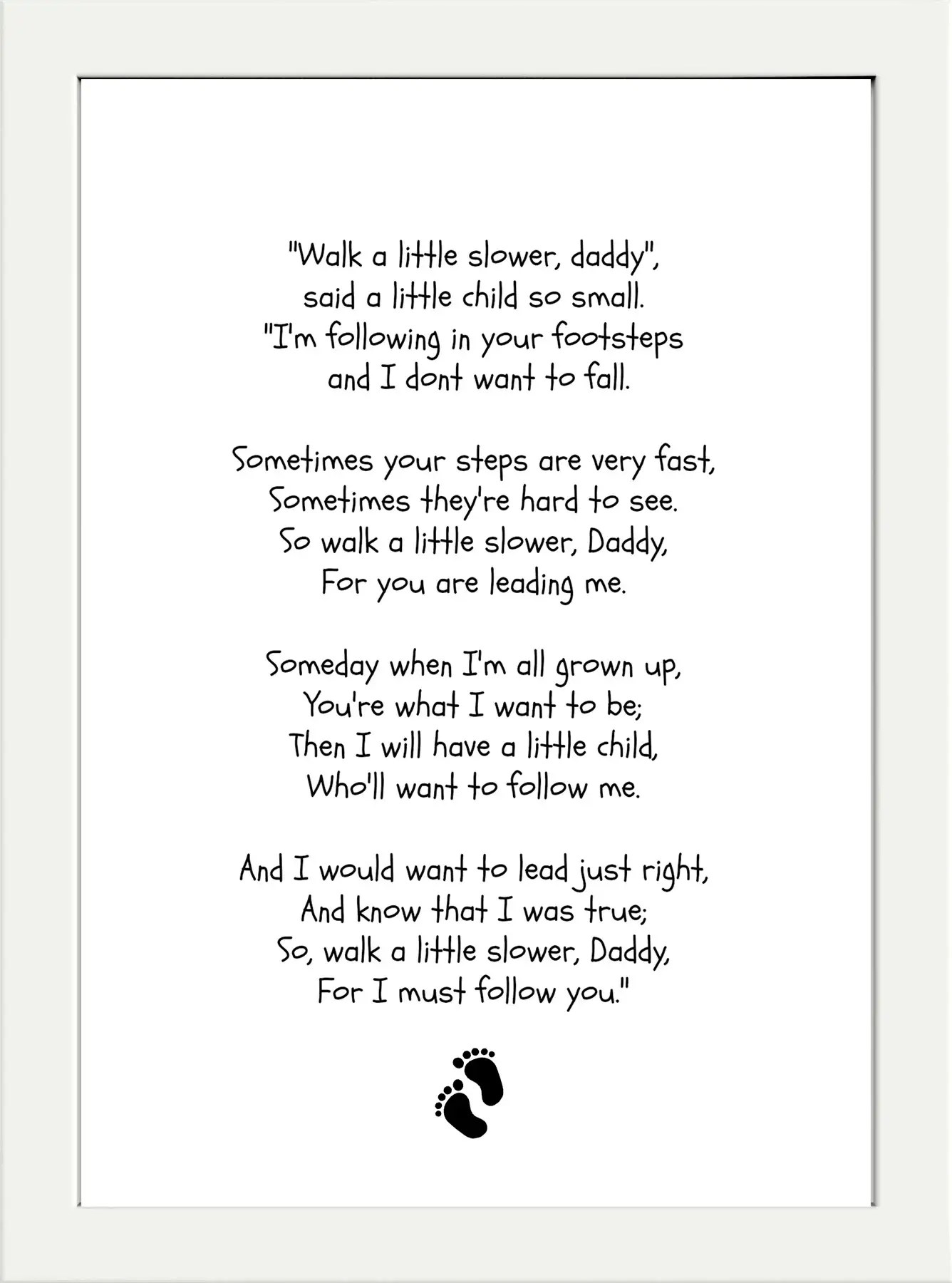INSPIRATIONAL DAD FATHERS DAY POEM QUOTE A4 POSTER PRINT
