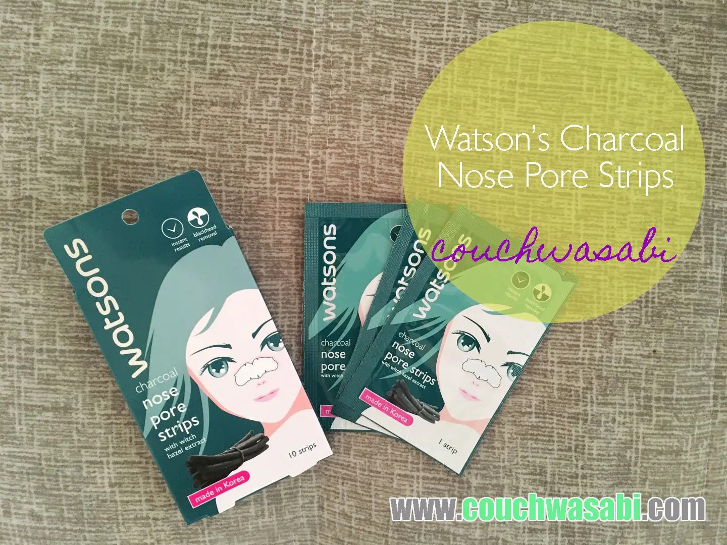 Product Review Watson’s Charcoal Nose Pore Strips Couchwasabi