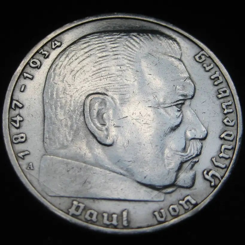 Nazi Silver Coin Germany Third Reich 1938 A 2 Reichsmark KM93 Swastika, Hitler eBay