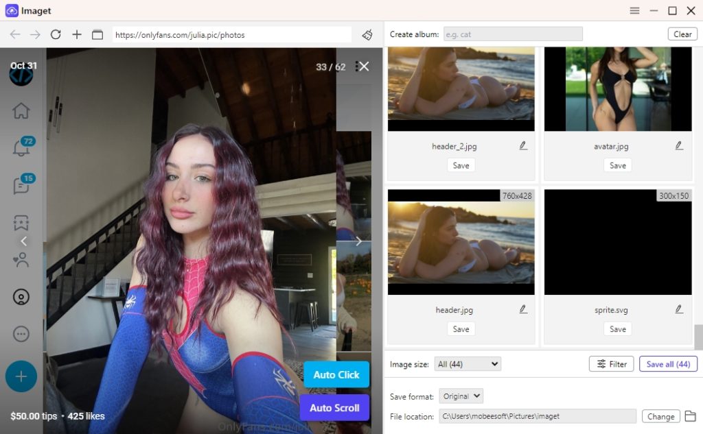 ¿Cómo guardar las fotos de Julia Pic de OnlyFans? - Imaget
