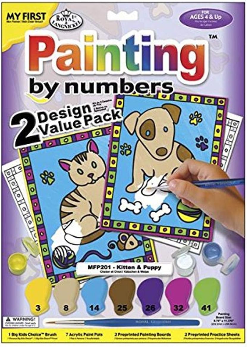 ROYAL & LANGNICKEL PEINTURE À NUMÉROS Kitten and Puppy