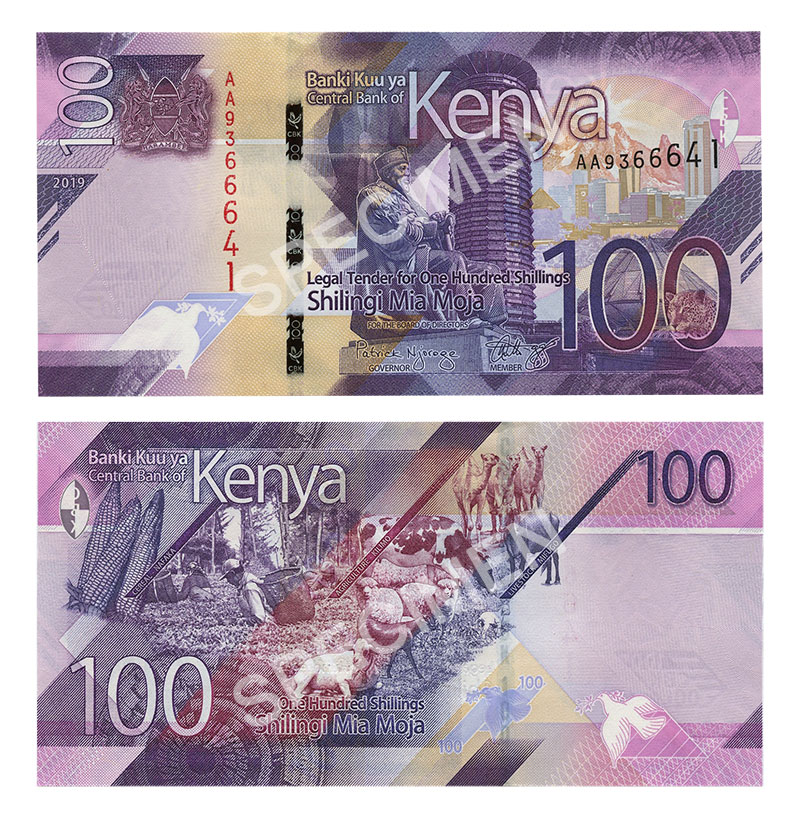 KENYA 100 SHILLINGS 2019 (UNC)