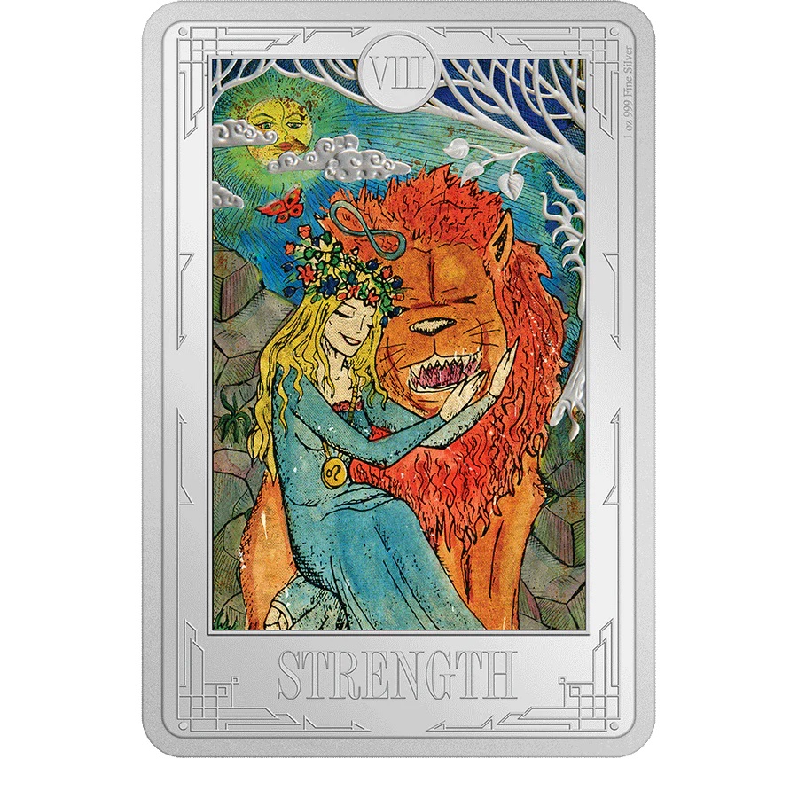 TAROT CARDS THE STRENGTH 2022 NEW ZEALAND MINT COINS 09