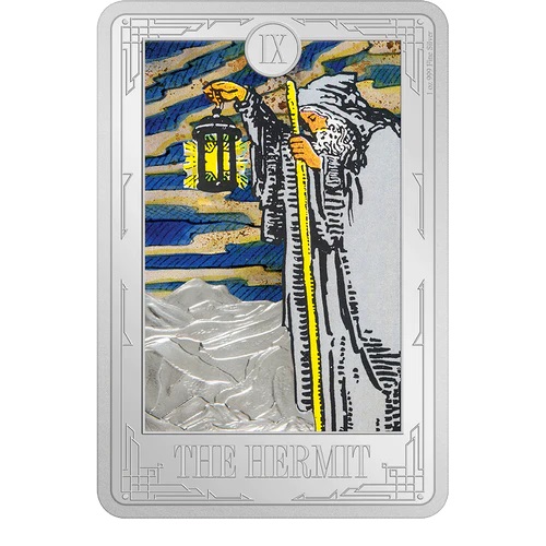 TAROT CARDS THE HERMIT 2022 NEW ZEALAND MINT COINS 10 / 10 NEW