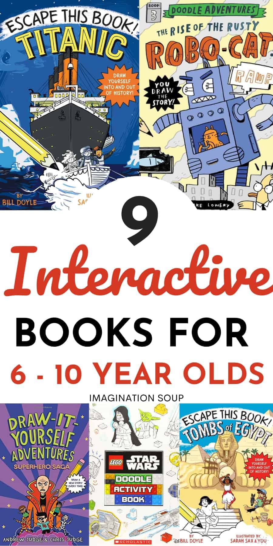 Interactive Adventures Read, Write, Draw Books for Kids Imagination Soup