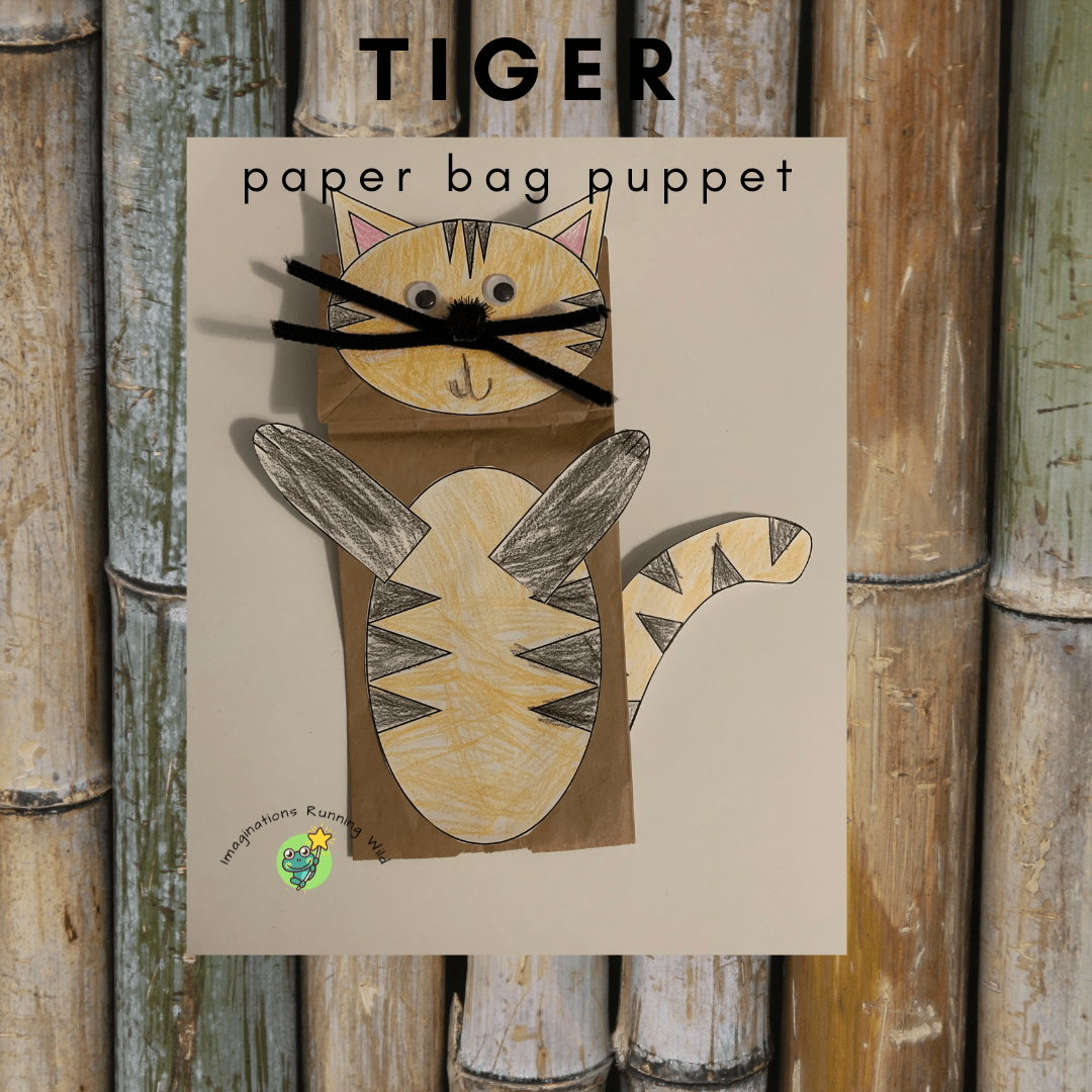 Tiger Paper Bag Puppet -Imaginations Running Wild-