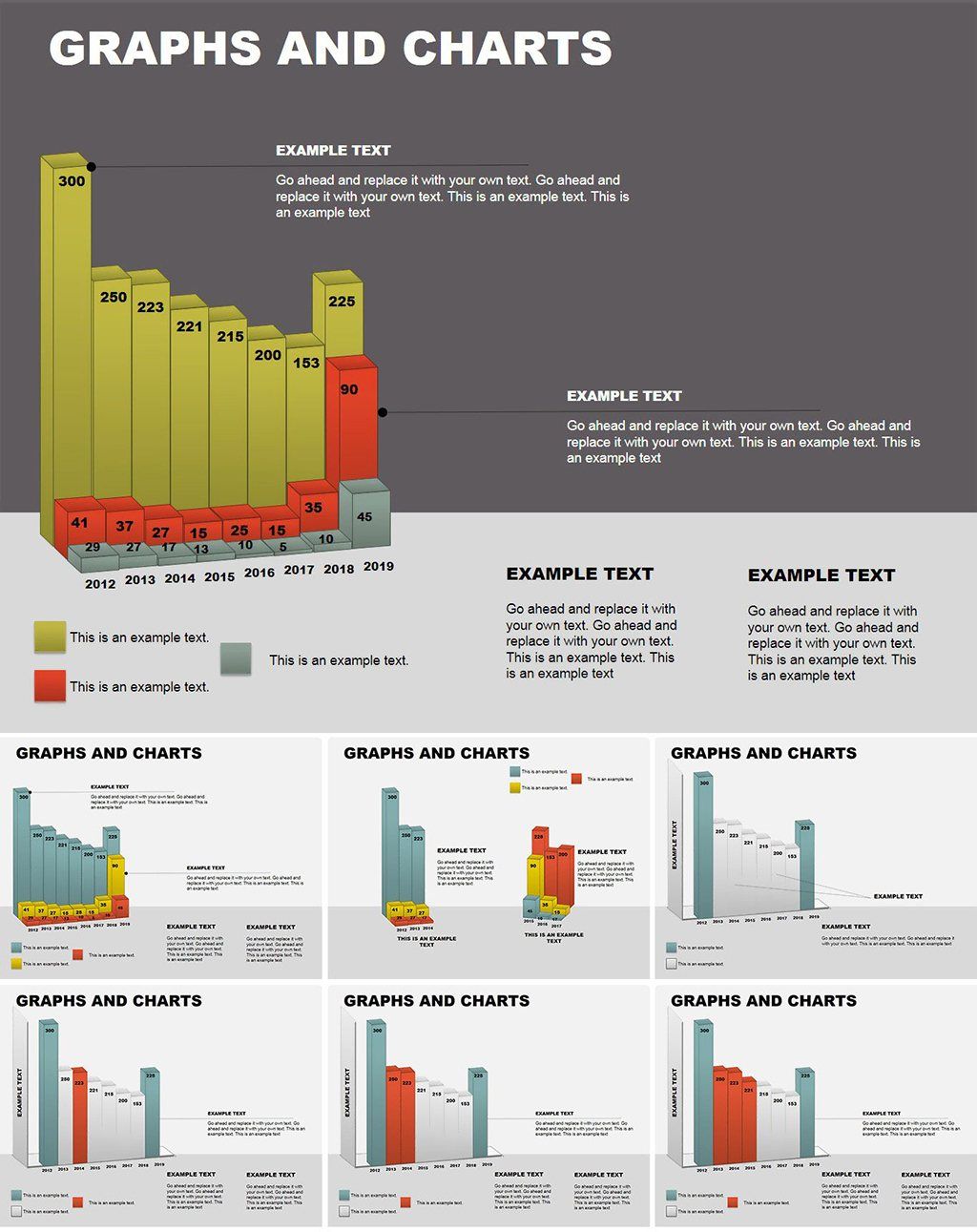 Graphs Keynote Charts Template Professional Infographic Presentation