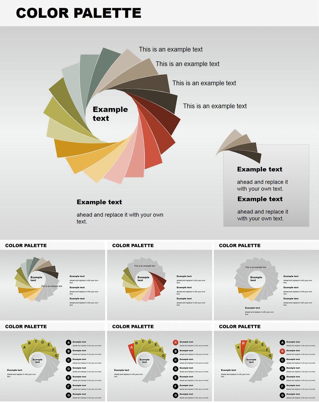 Color Palette Keynote charts templates