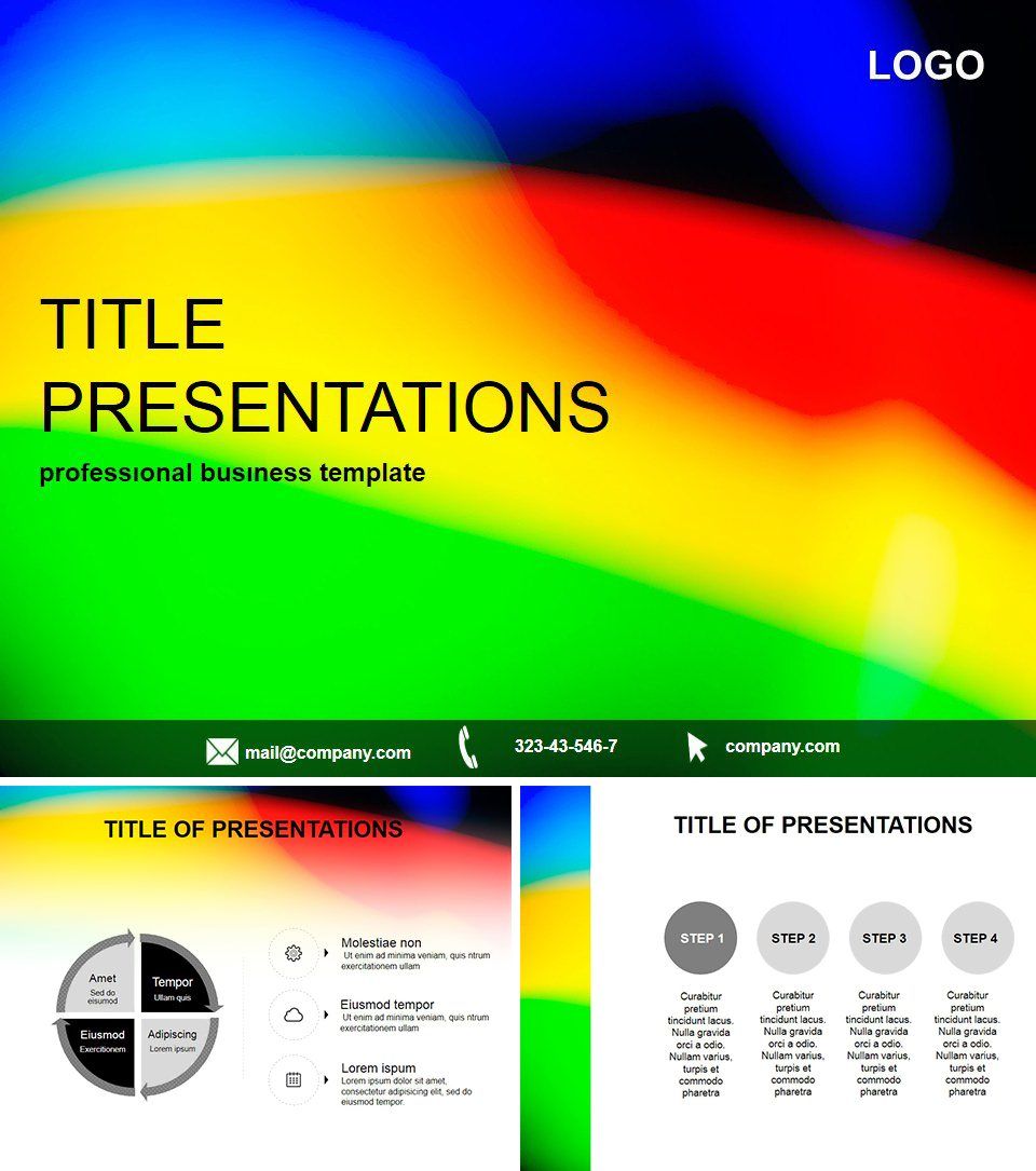 Three Colors Rainbow Keynote Themes