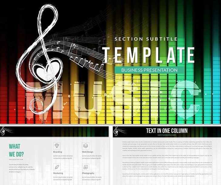 Romantic Song Lyrics PowerPoint template