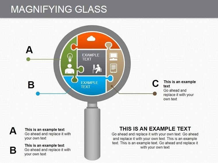 Magnifying Glass PowerPoint charts