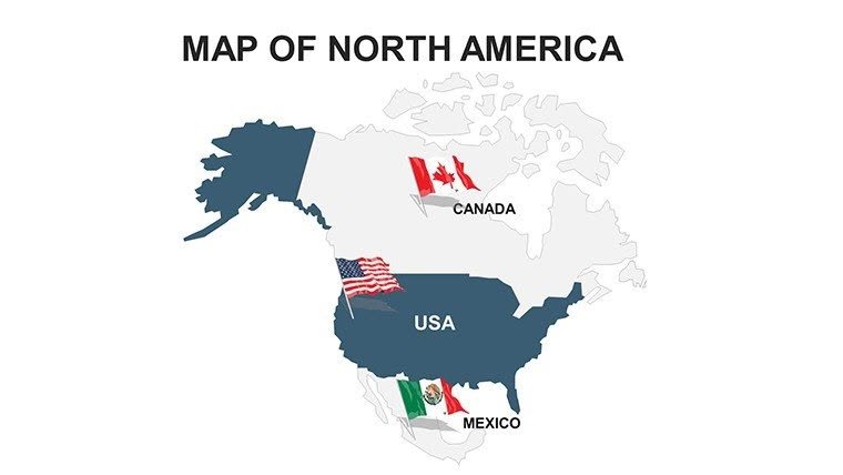 Editable Map Of North America North America Editable PowerPoint maps