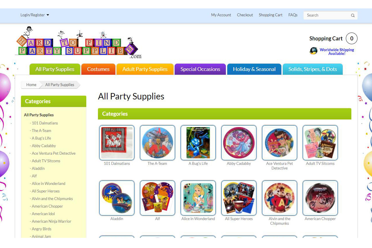 Hard To Find Party Supplies