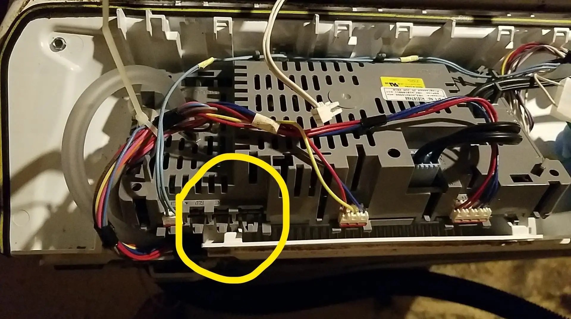 Looking for location on control board where user interface connects
