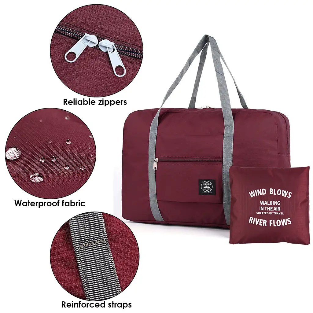 Waterpoof Foldable Travel Luggage Baggage Storage CarryOn Duffle Bag