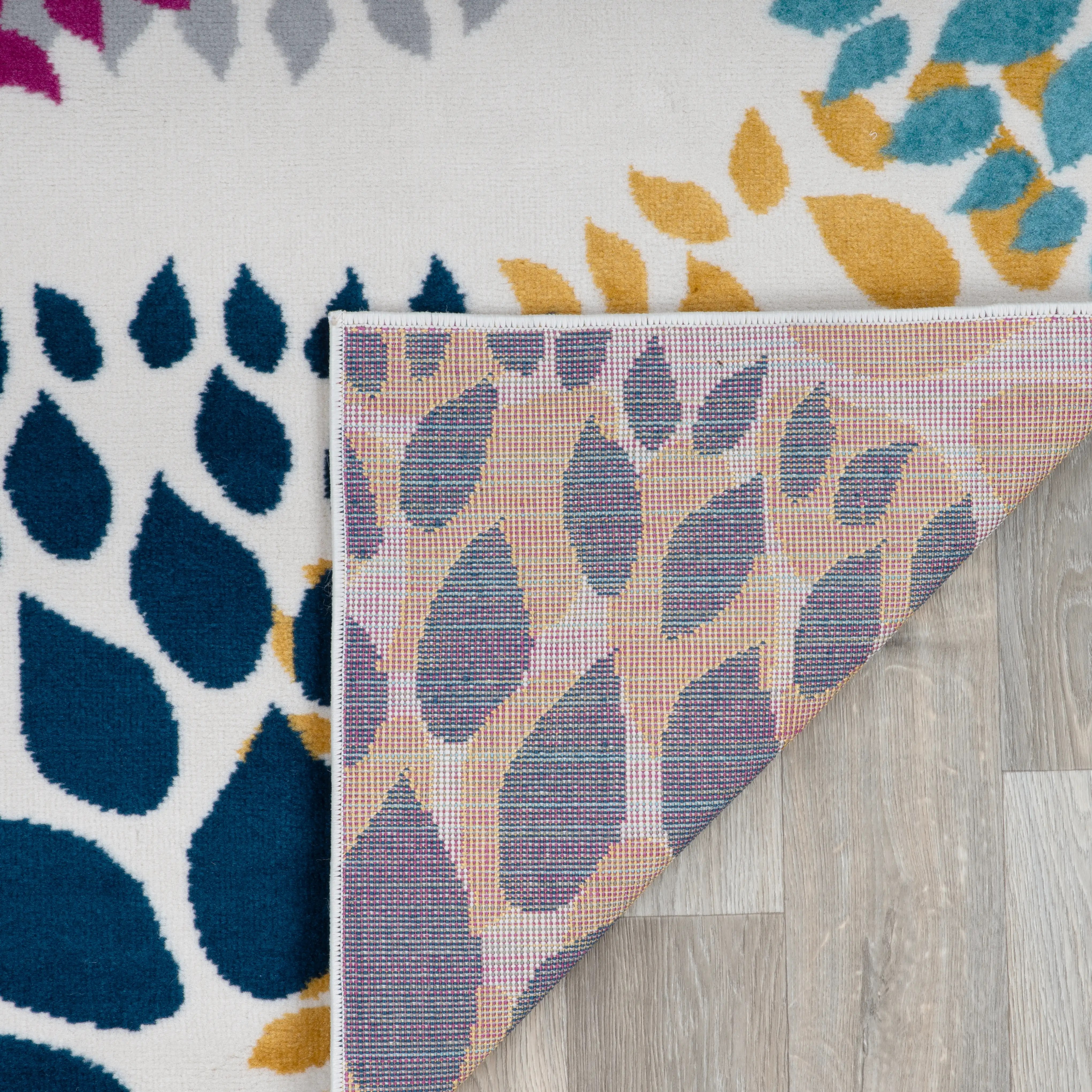 Modern Floral Circles Area Rug eBay