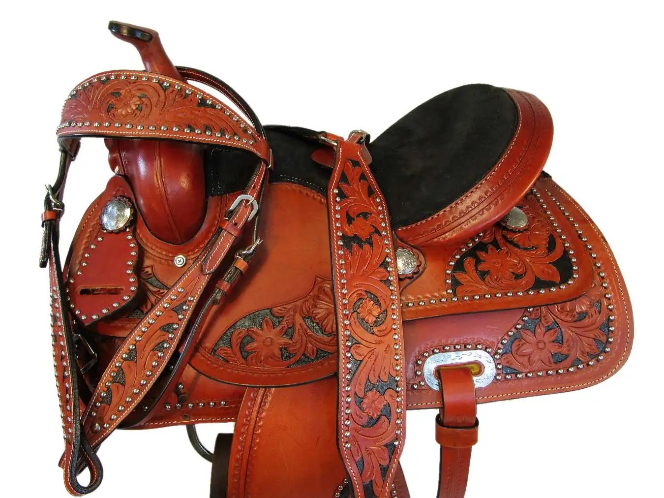 15 16 17 RODEO BARREL RACING SADDLE PLEASURE SHOW WESTERN HORSE TOOLED
