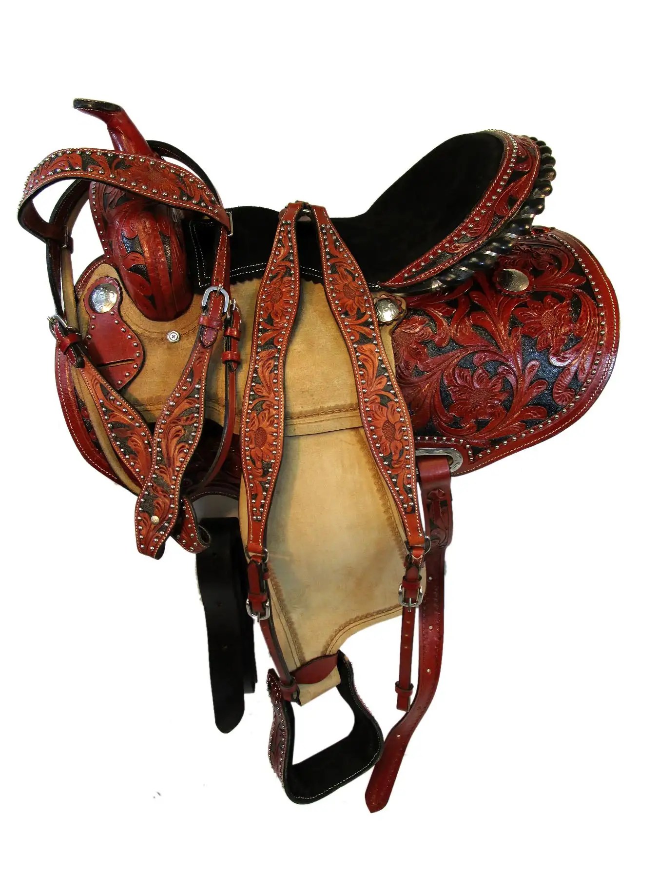 Saddles Equestrian BARREL RACING SADDLE 15 16 PRO WESTERN SADDLE TRAIL
