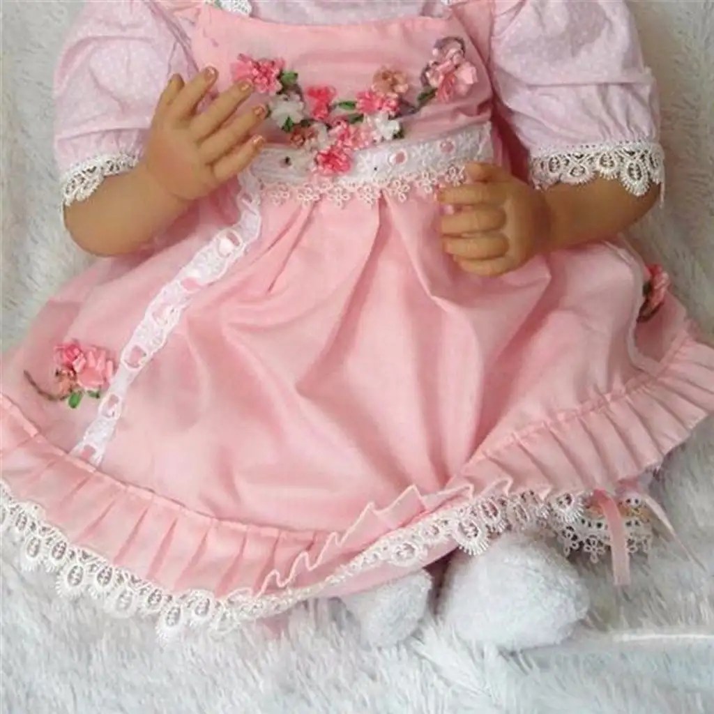 22" Lifelike Reborn Baby Doll Handmade Silicone Full Body Vinyl Newborn