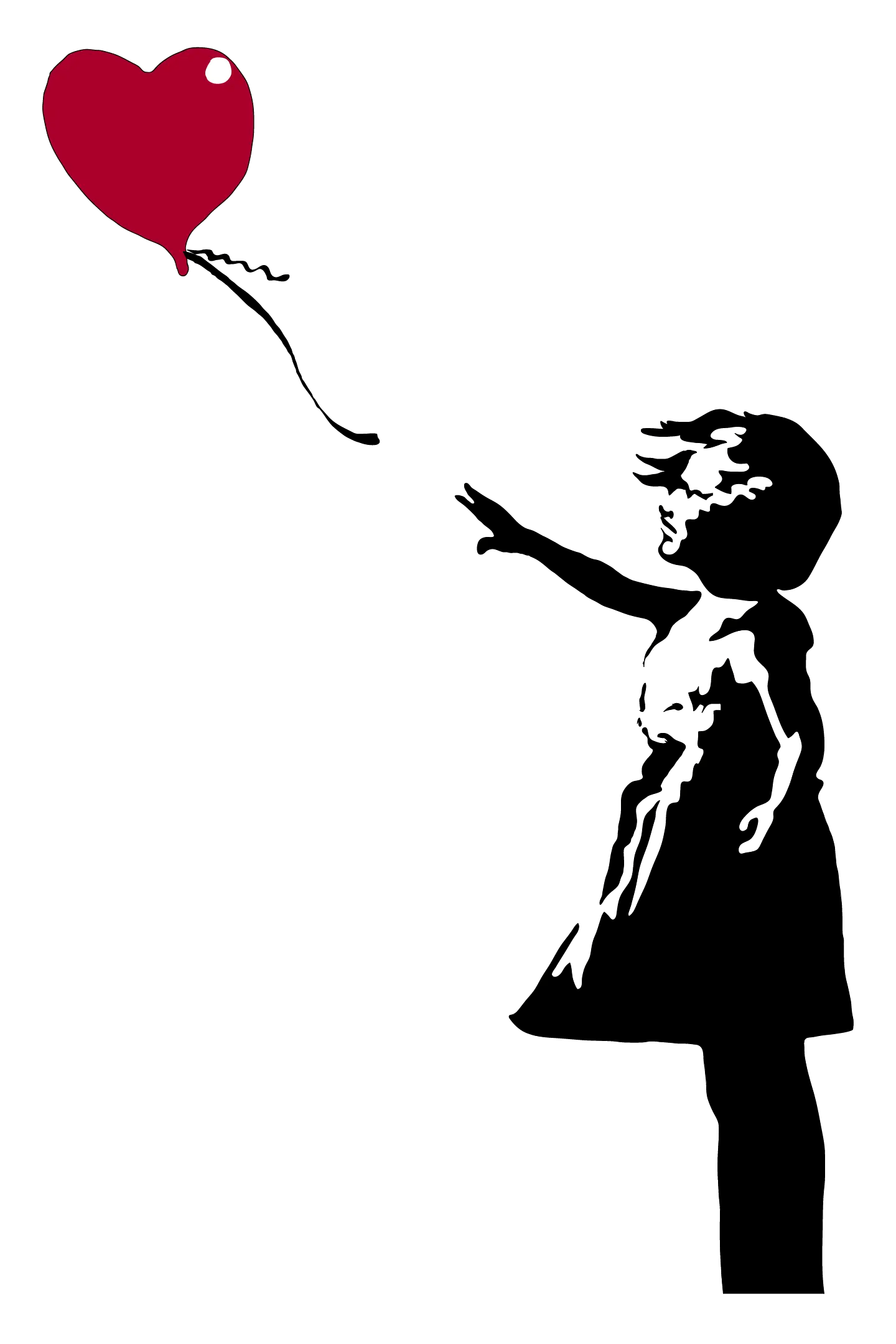 Famous Banksy Street Art Little Girl With Balloon Decor Vinyl Wall