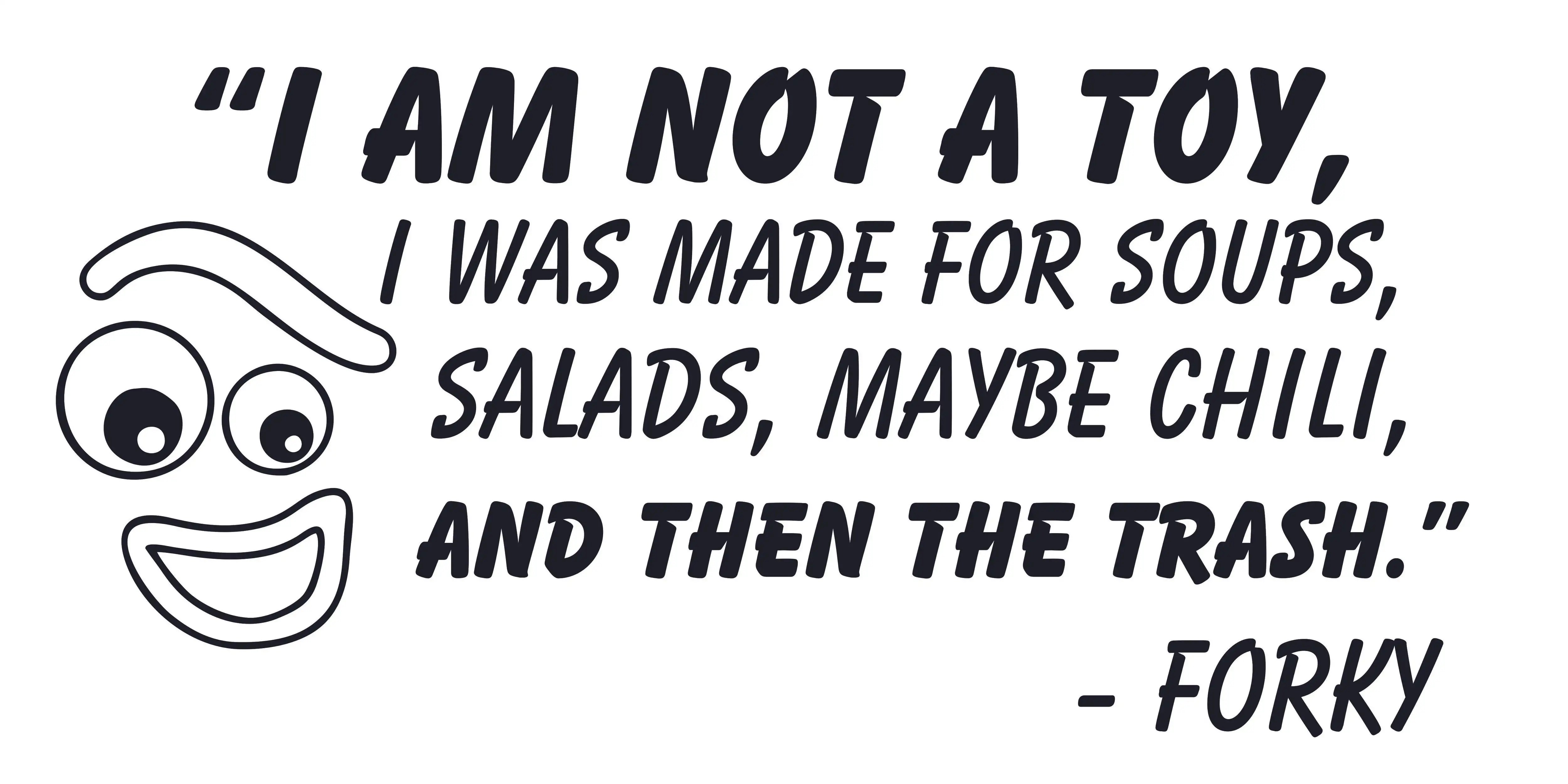 Kids Nursery Bedroom Living Room Vinyl Forky Toy Story Quotes Wall