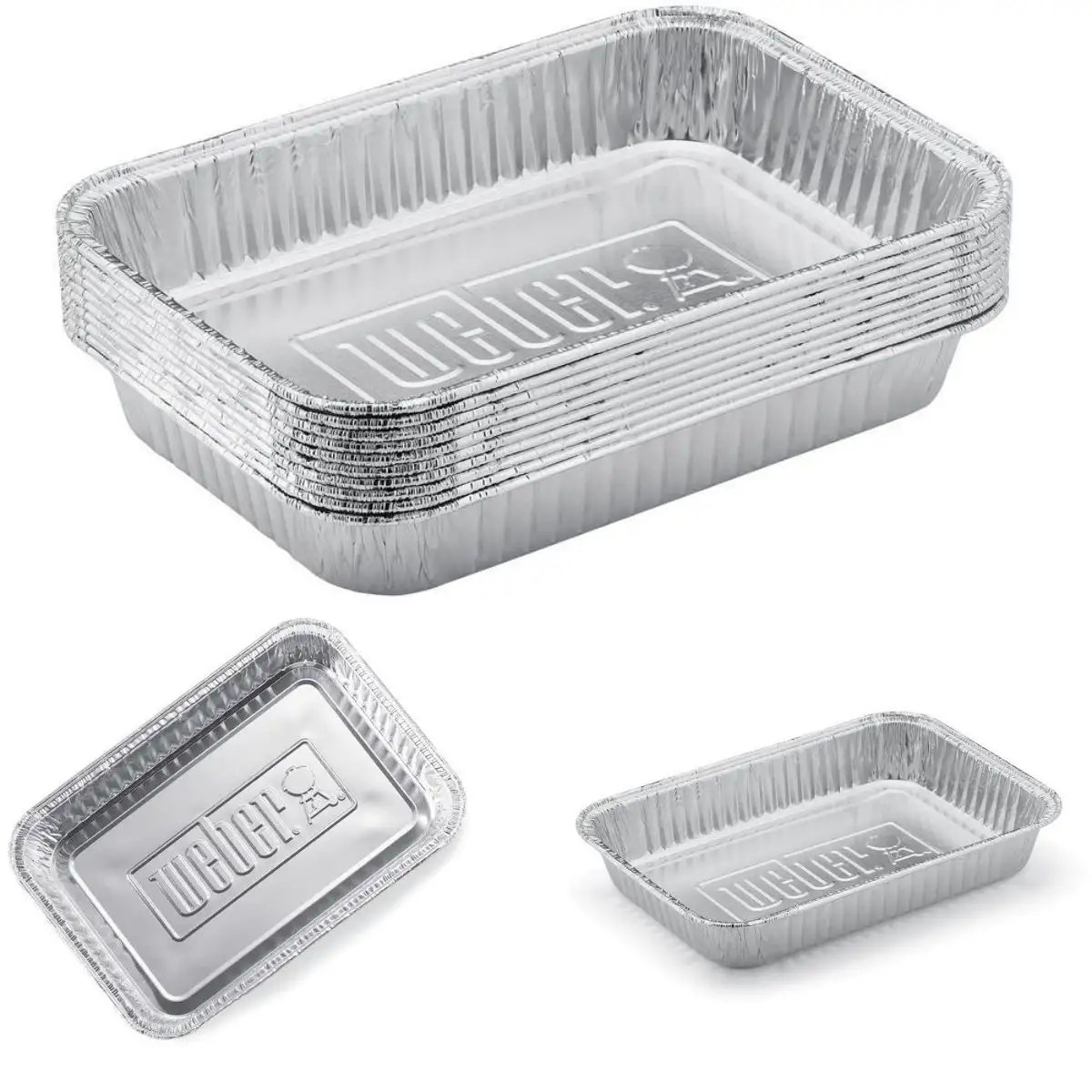 SMALL DRIP PANS 10 Pack Aluminum BBQ Grill Grease Durable Catch Tray