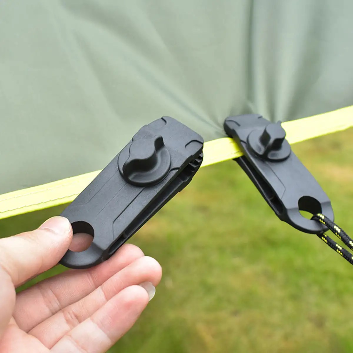 Reusable 10pcs Tent Tarp Tarpaulin Clips Clamp Buckle Heavy Duty